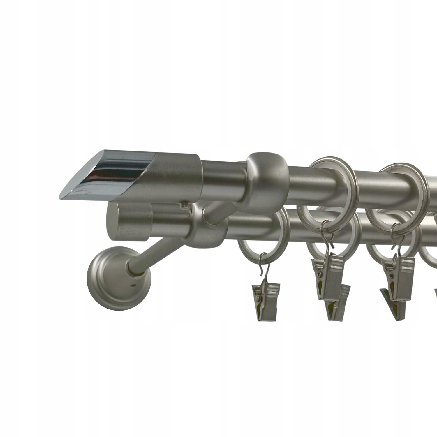 Garnýž Dvojitá Kovový barva satén mix hrotů 16+16 mm 320 cm