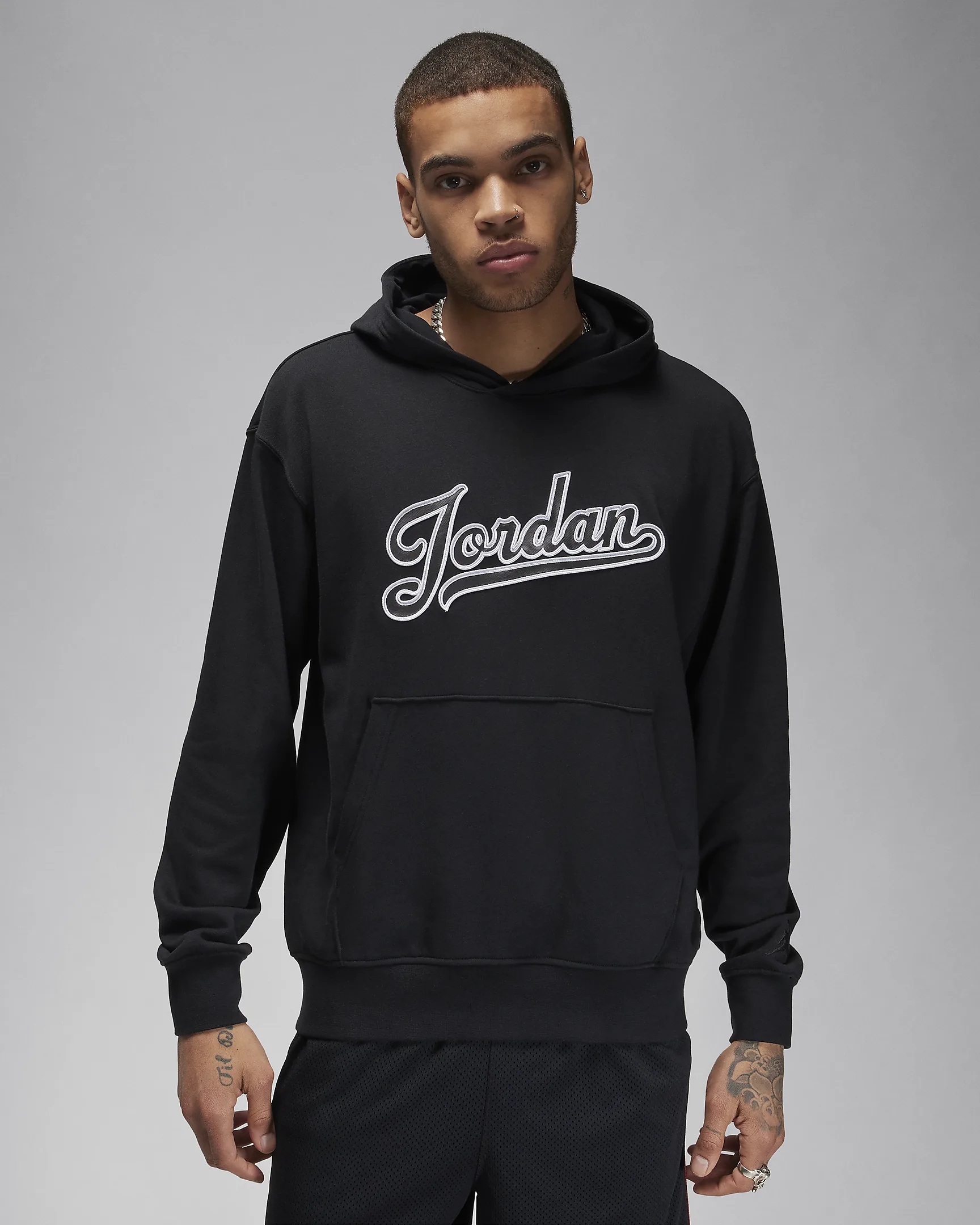 Pánská sportovní mikina s kapucí Air Jordan Flight Mvp černá FN4613-010 vel. M