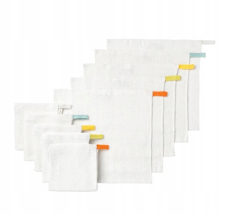 IKEA KRAMA RĘCZNIK 10szt BIAŁY 30X30CM