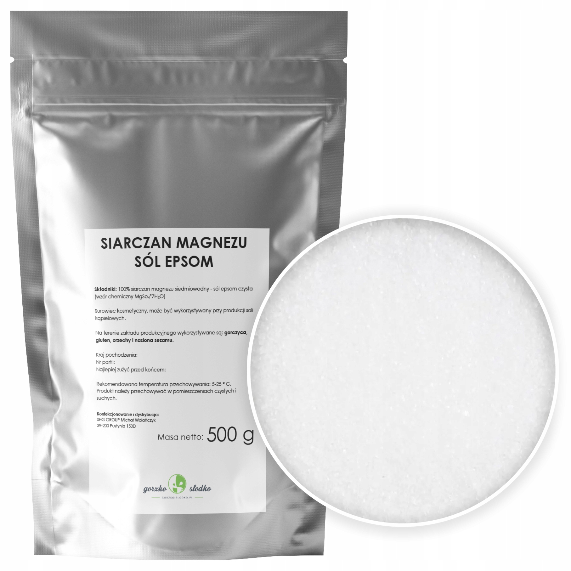

Sól Epsom sól rzymska siarczan magnezu 0,5kg