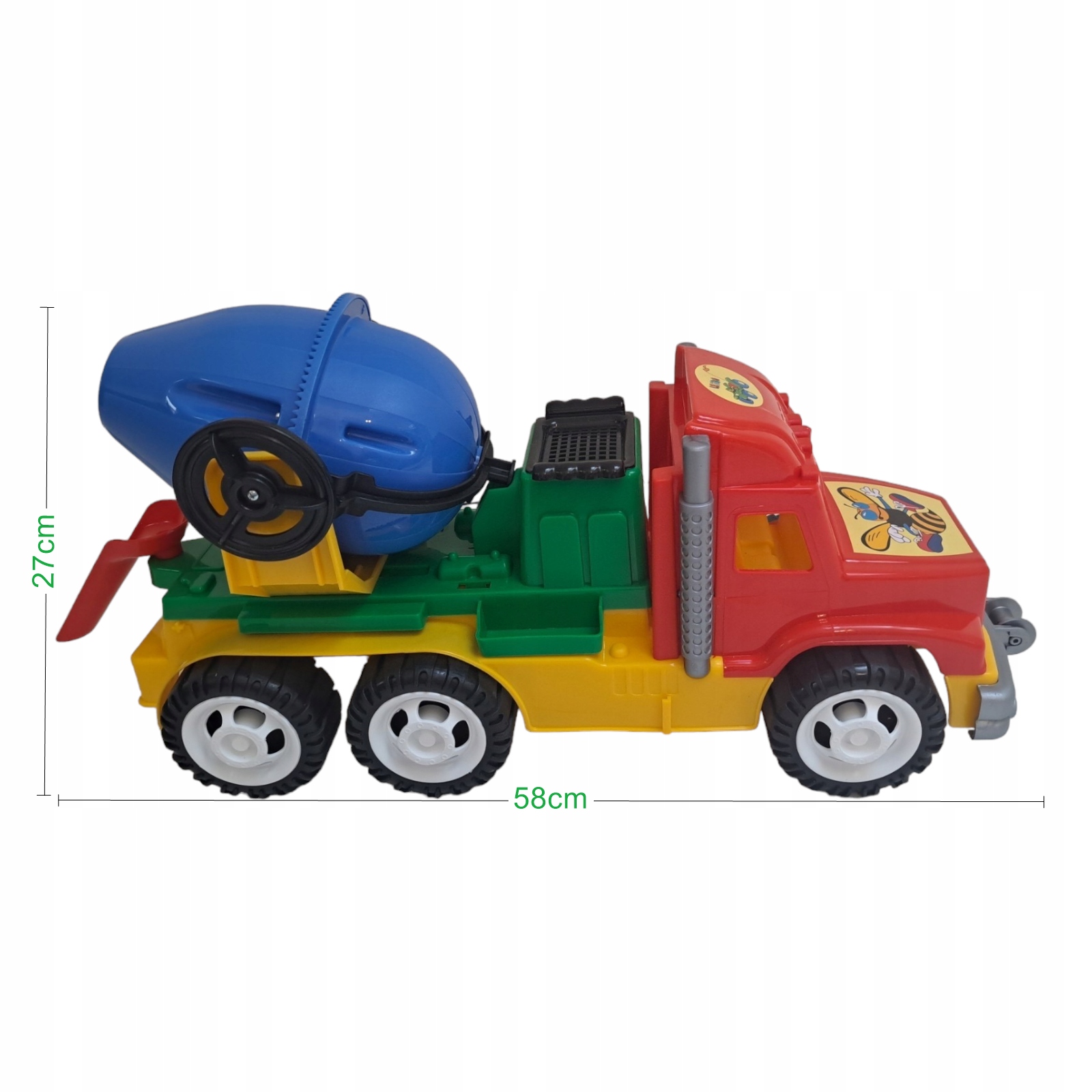 Auto dla dzieci duże do zabawy w piasku, betoniarka 60cm Model Betoniarka