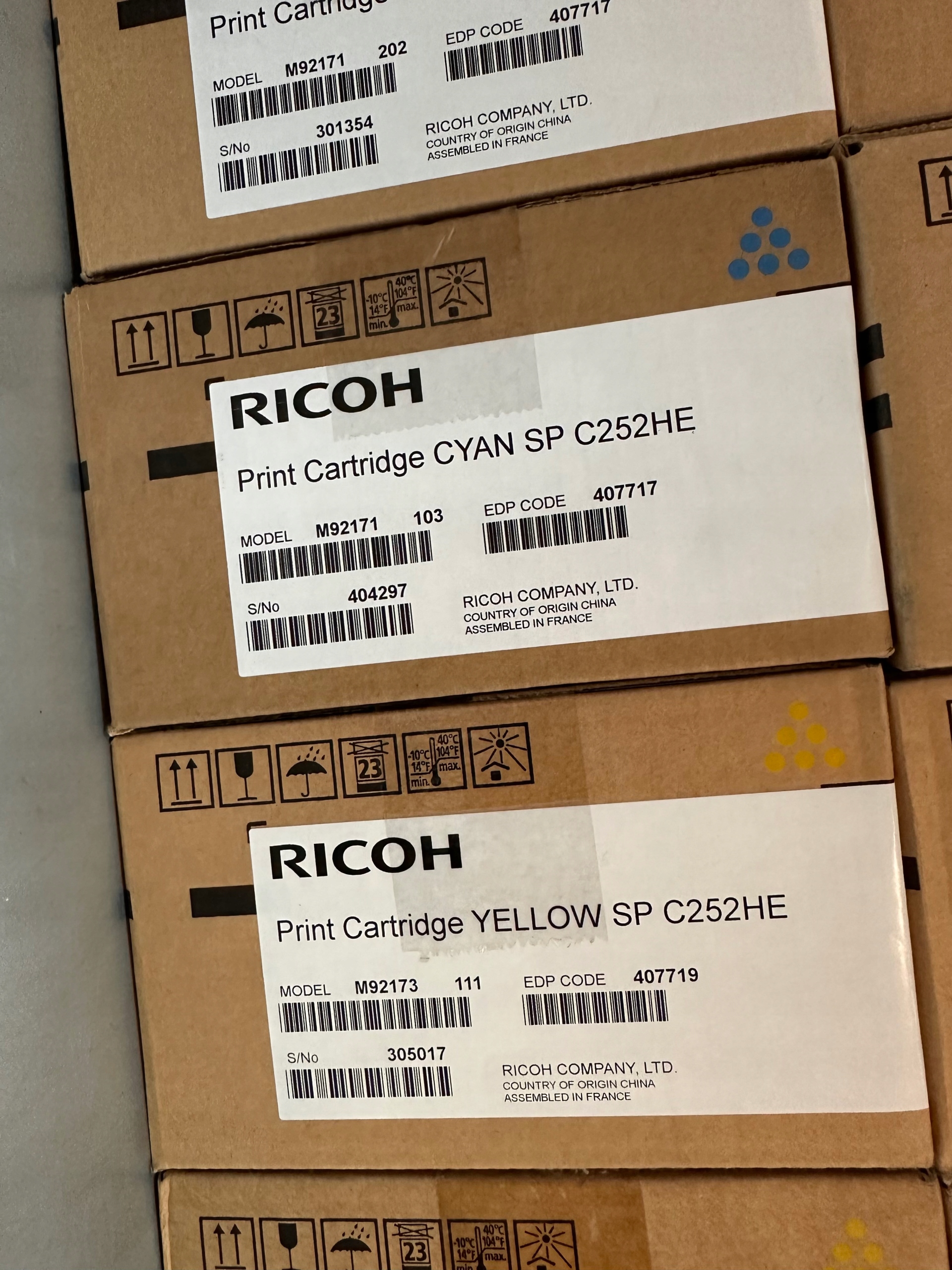 Toner Ricoh Sp C252HE Yellow 407719 Originál