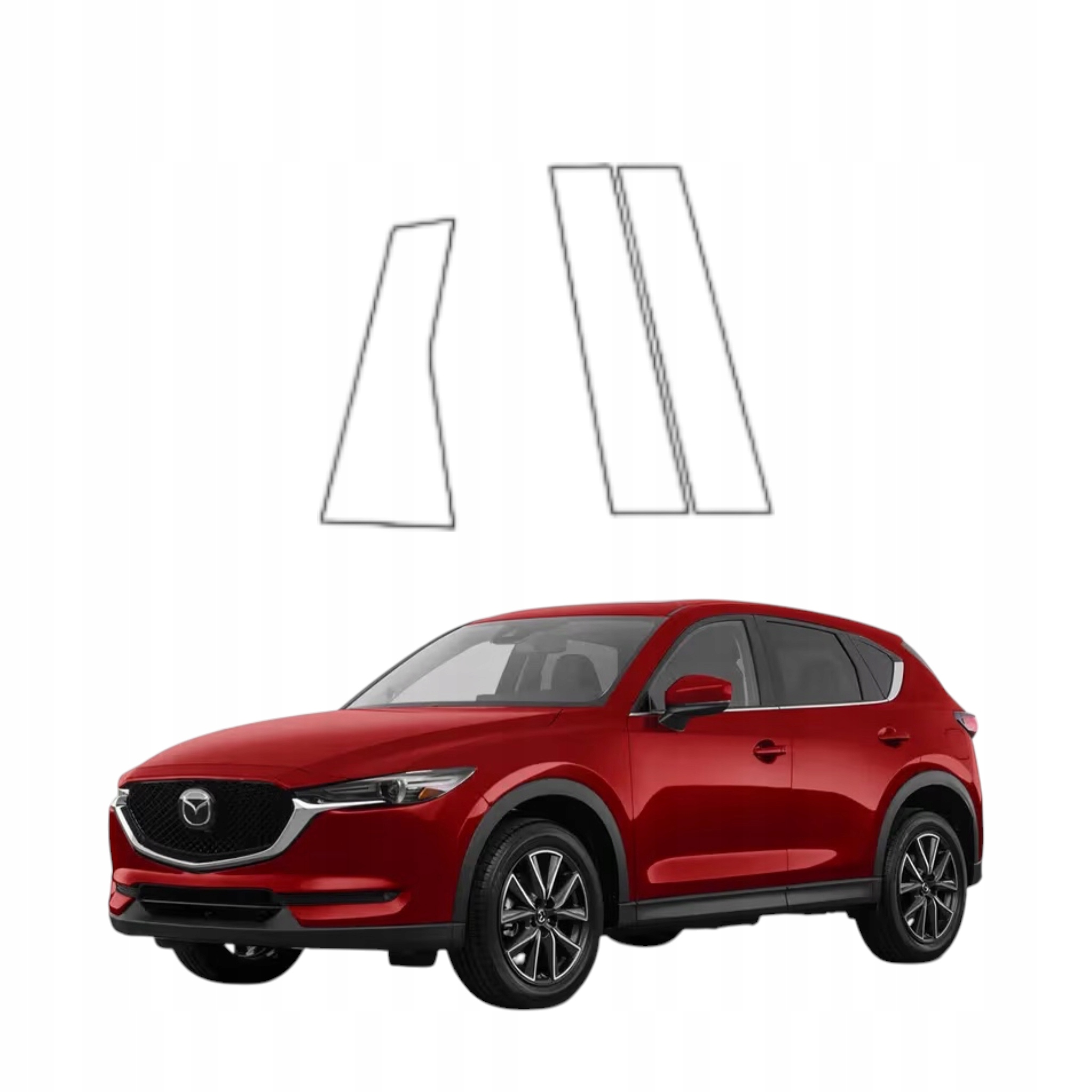 Fólie Ppf na sloupky Mazda CX5 Bezbarvá
