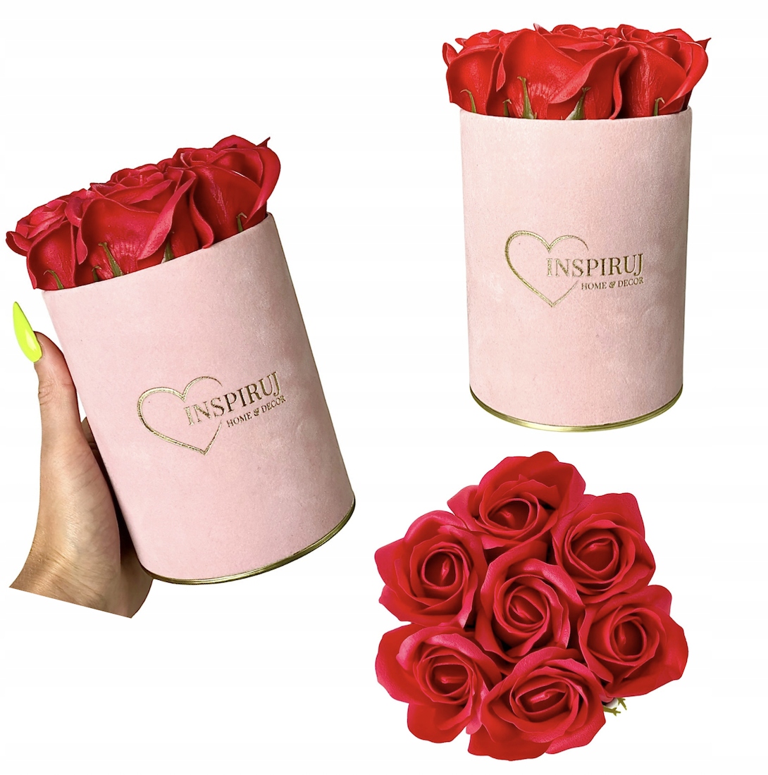 

Flowerbox róże mydlane kwiaty bukiet w pudełku