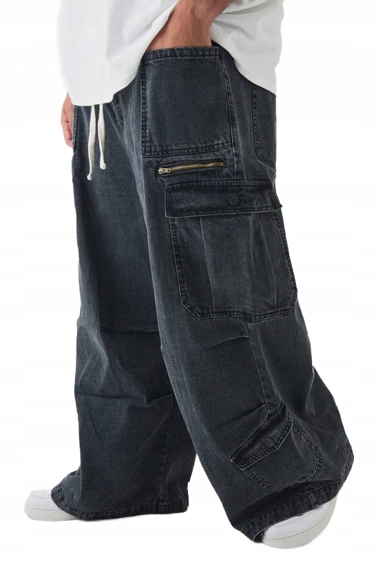 Boohooman Černé Pánské Kalhoty S Kapsami 42 Z3A