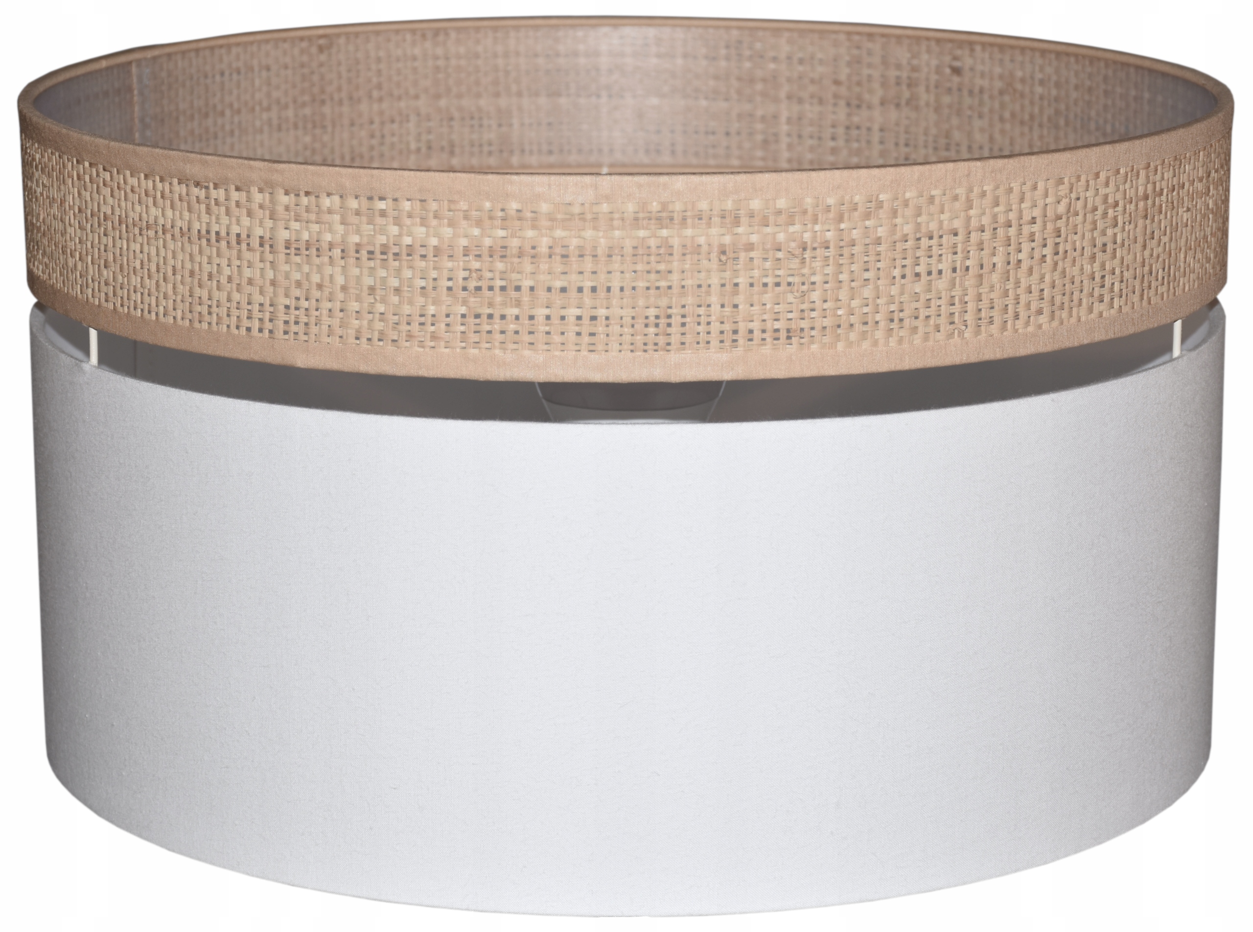 Abažúr pre stojacu lampu Zvis 40 E27 Biely Teplý Mirano Rafia Ratan Boho