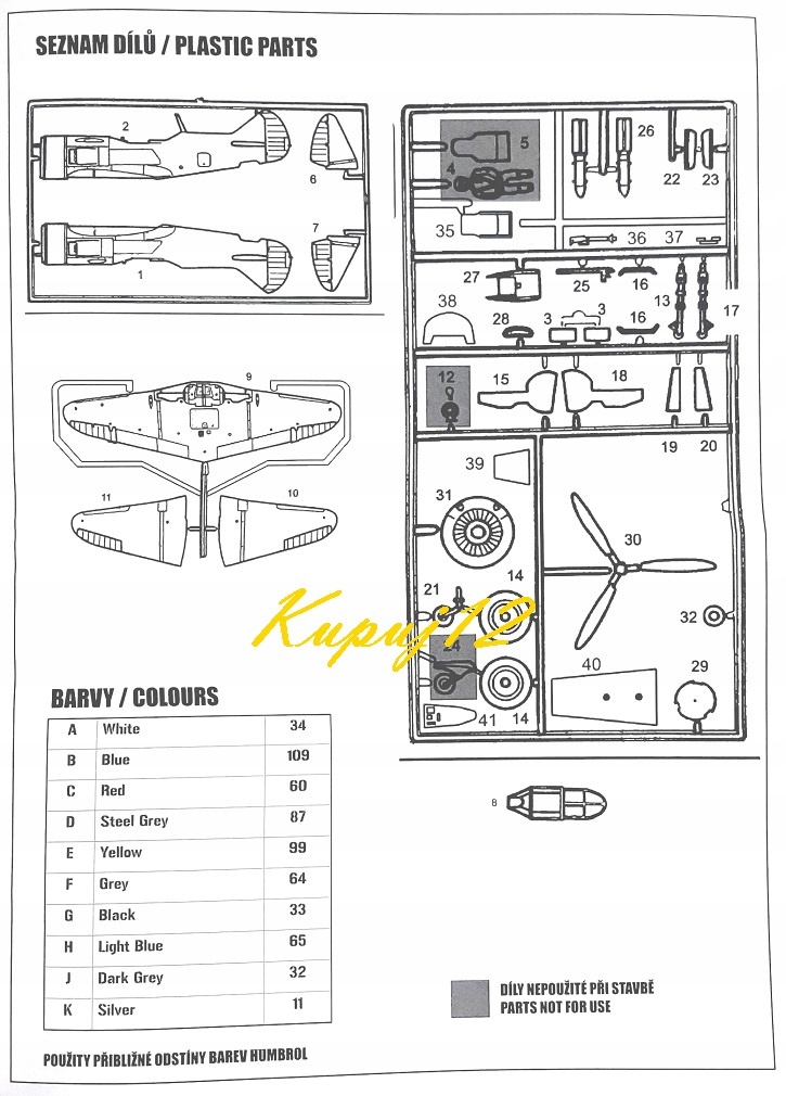 Model samolotu LA-7 ZESTAW: PODKŁAD, LAKIER+FARBY+WASH+TAŚMA MASKUJĄCA Materiał plastik