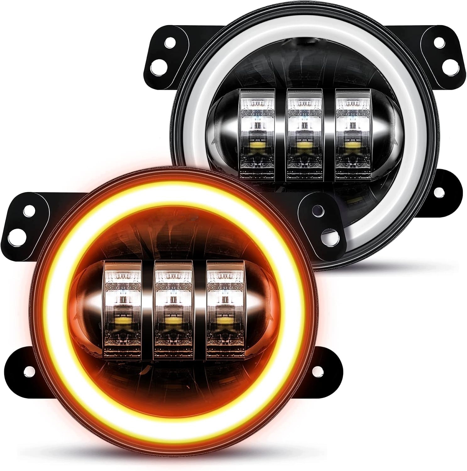 4PALCOVÁ Led Lampa Přední Světlomet Retro Motocyklová Homologace 2ks