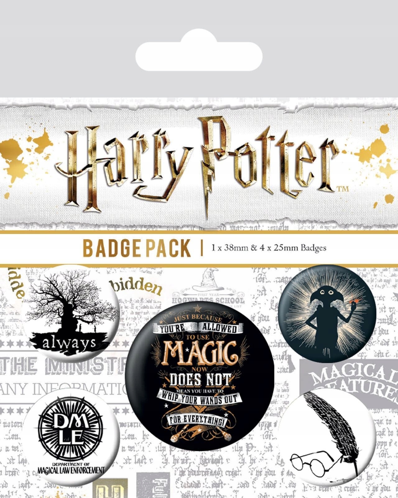 

Harry Potter Symbole przypinki zestaw 5 sztuk