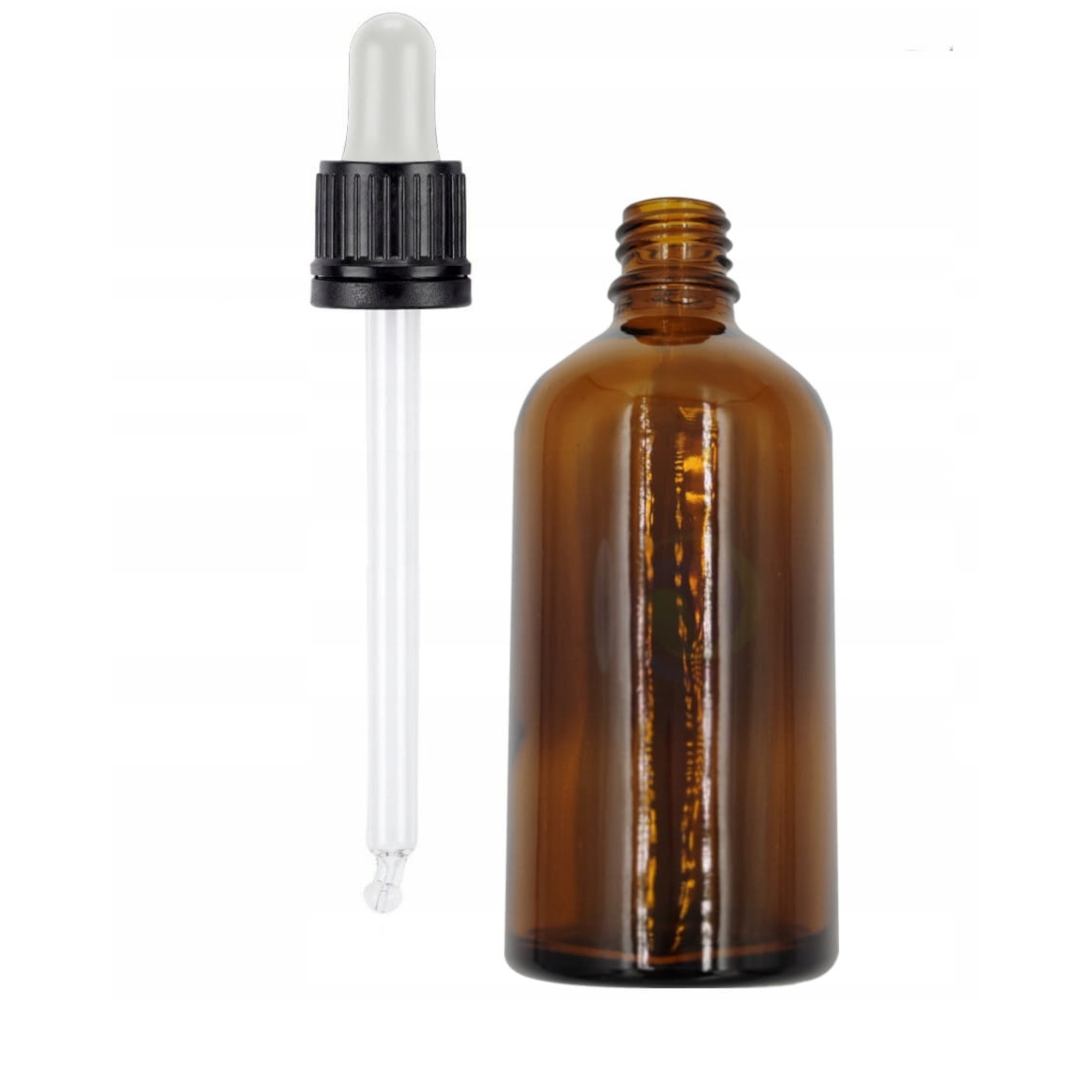 

Butelka szklana brązowa z pipetą 100 ml apteczna