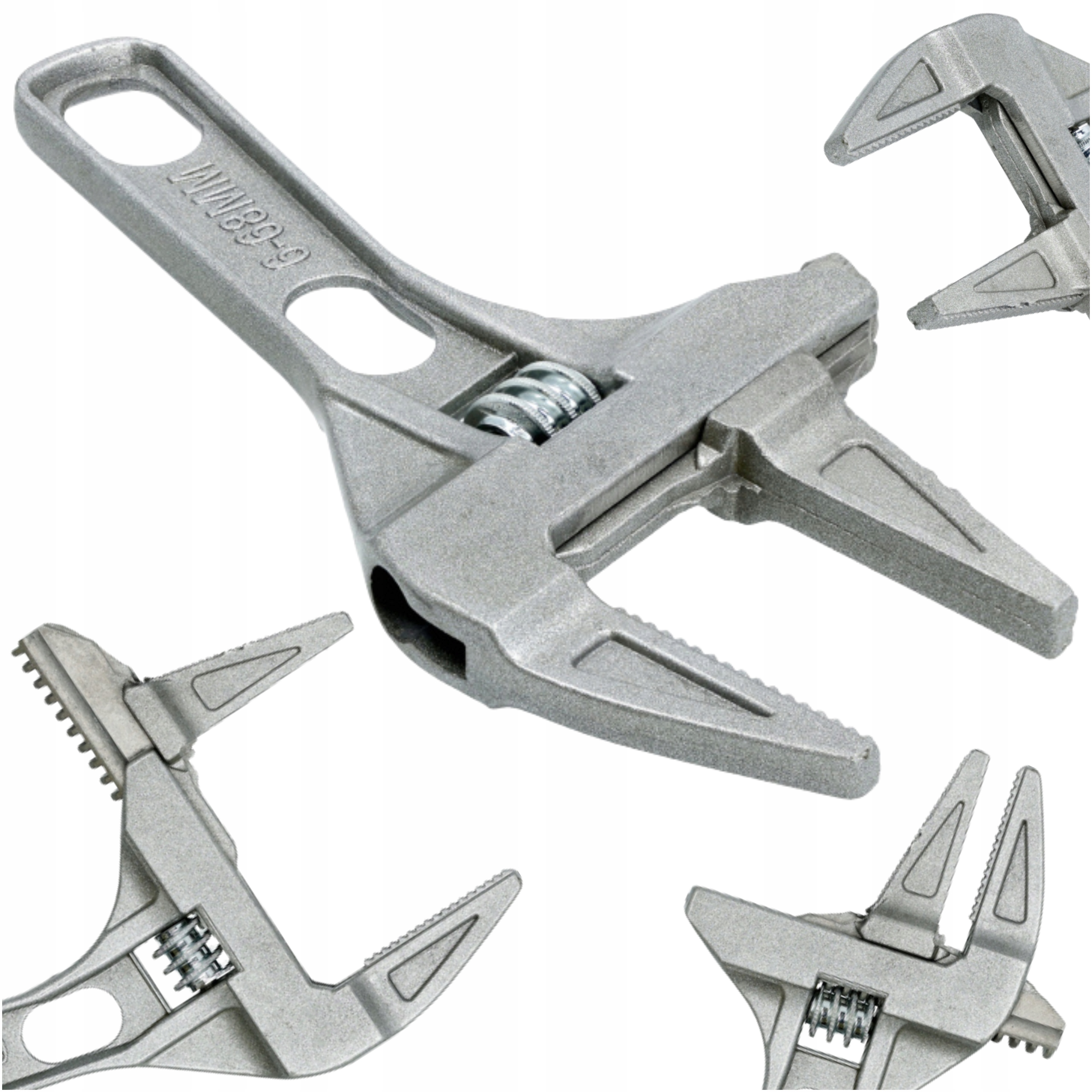 Klucz Hydrauliczny Francuski Nastawny 6-68mm Szczęki Proste Francuz Drel