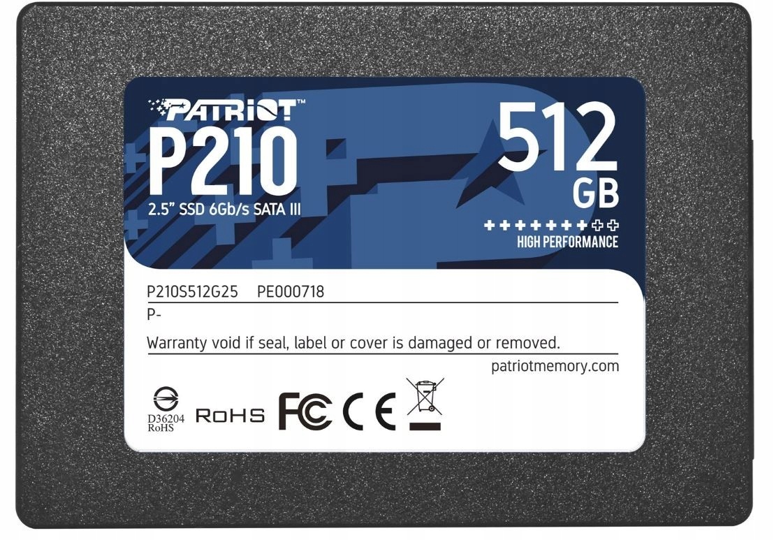 Patriot Dysk Ssd 512GB P210 520/430 MB/s Sata III 2.5