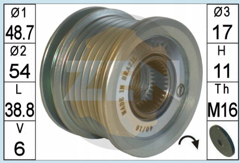 SPRZĘGŁO ALTERNATORA OPEL VECTRA SIGNUM RENAULT Typ samochodu Samochody osobowe Samochody dostawcze