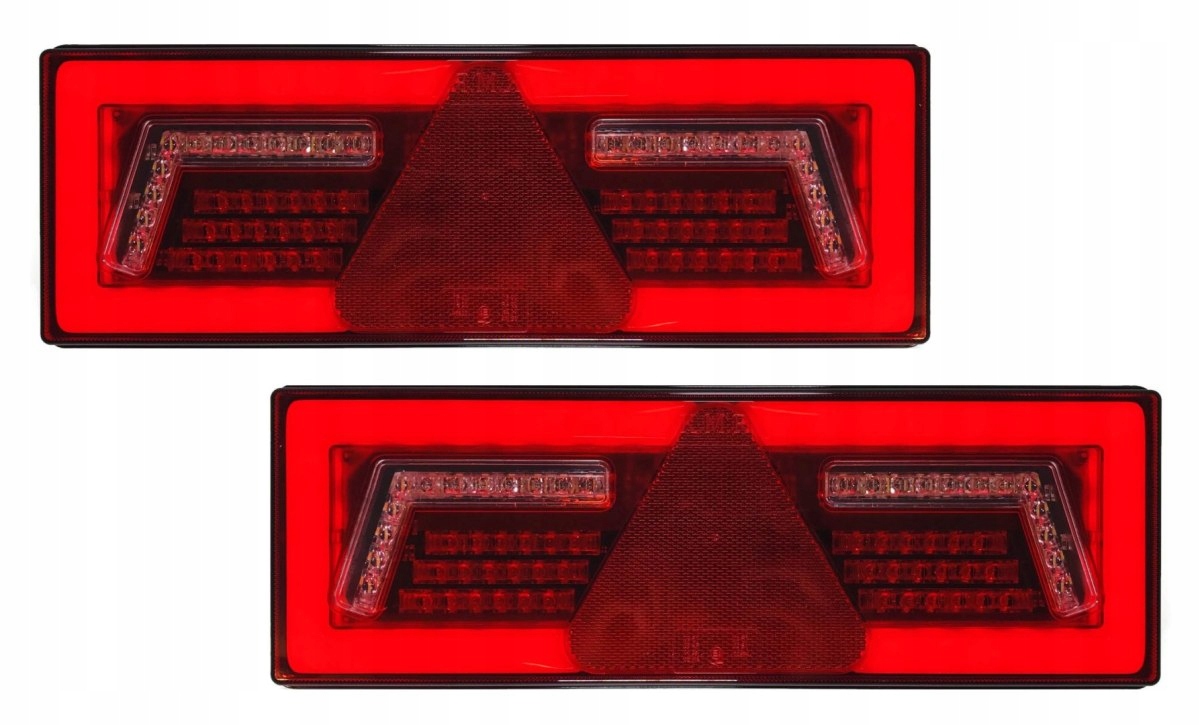 2x Led lampa zadní sdružená Neon návěs přívěs autopřepravník Trojúhelník 12v 24v