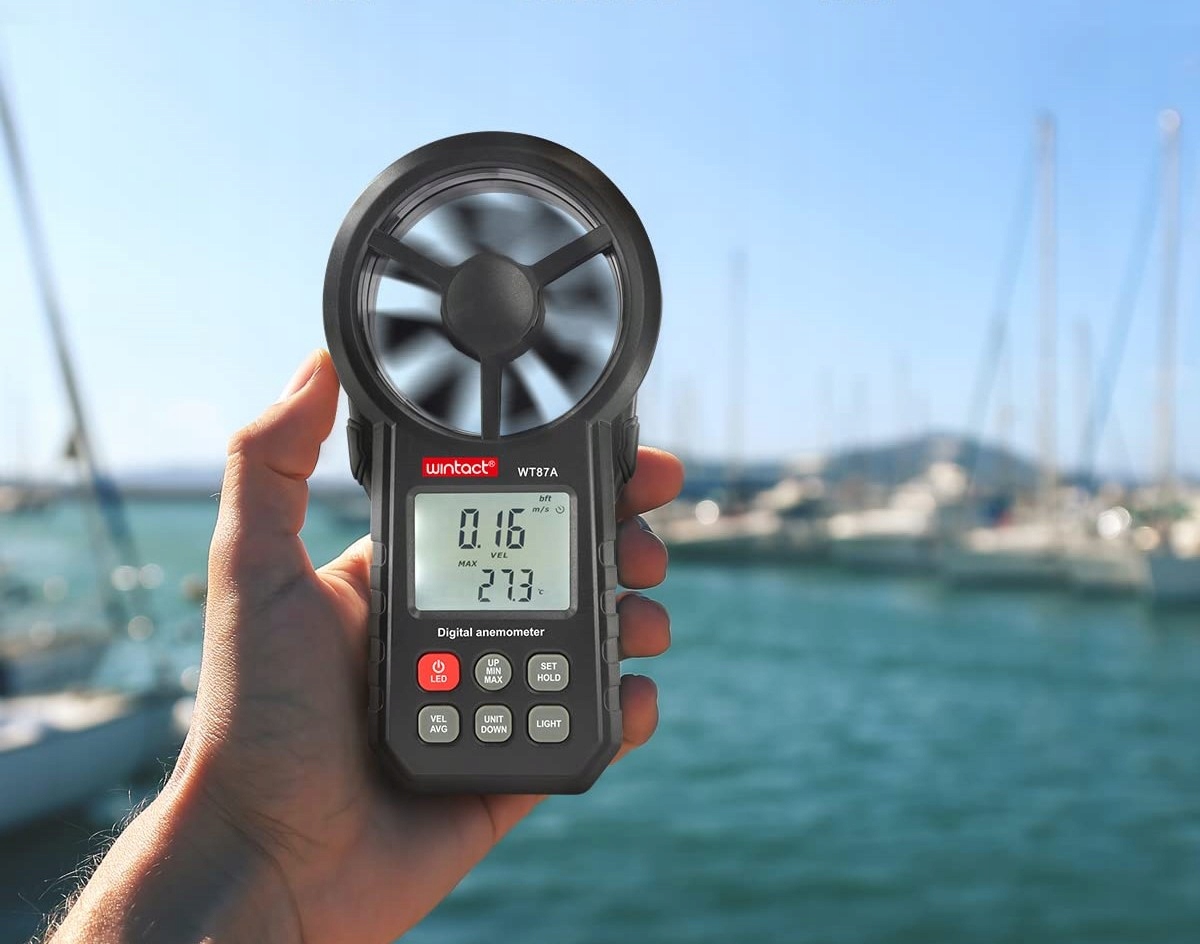 ANEMOMETR WIATROMIERZ MIERNIK WIATRU DO KLIMATYZACJI próg startowy 0,3m/s Marka Wintact