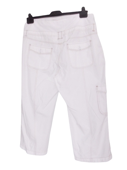 E-VIE MATERNITY BIAŁE CIĄŻOWE SPODNIE 7/8 46 48 Rozmiar 48