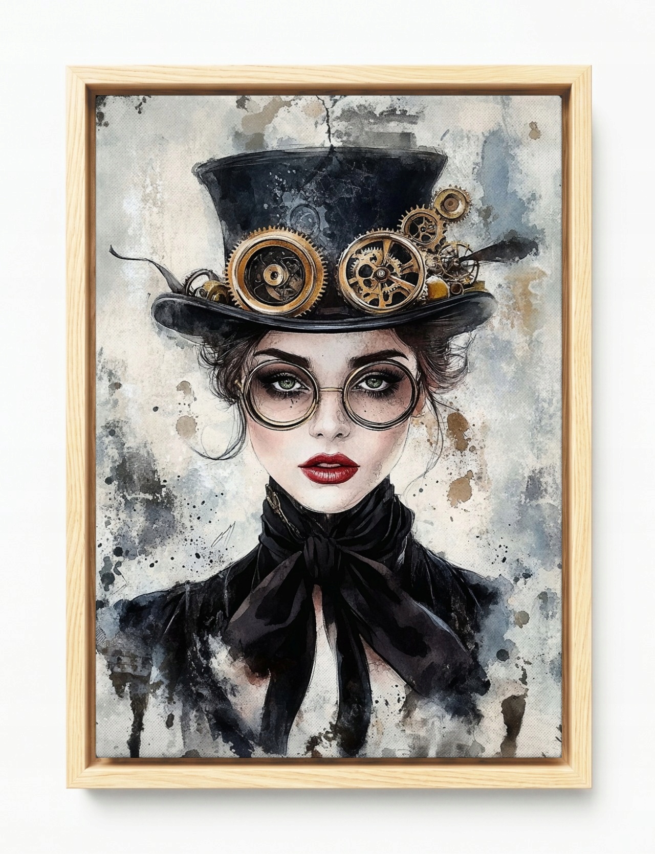 Obraz Rám Americká Krabička Žena Dívka Industrial Steampunk 40x60
