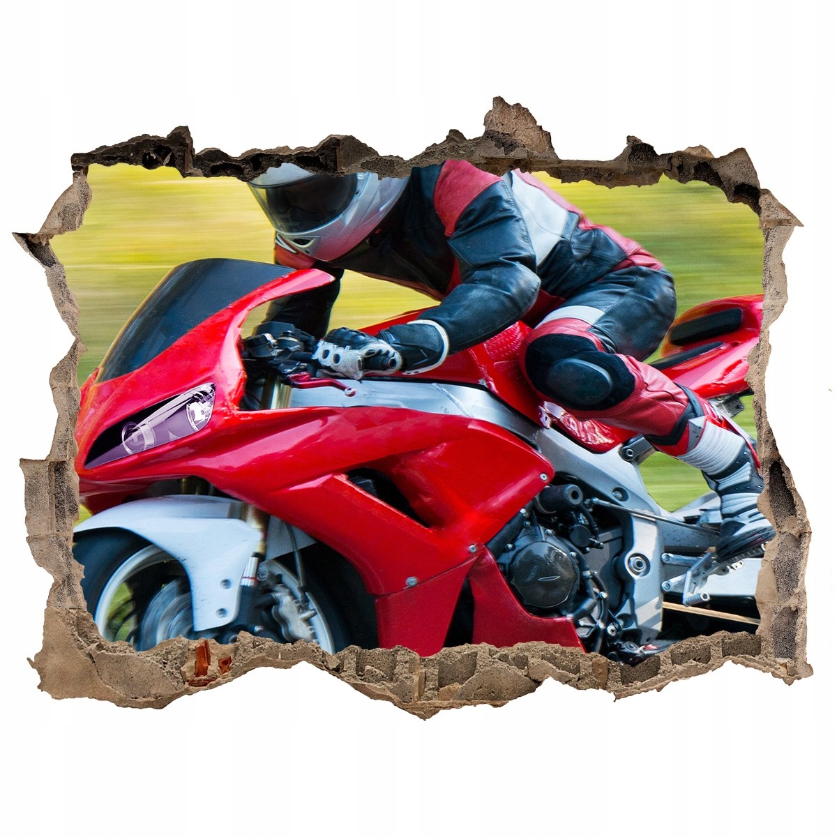 

Foto zdjęcie dziura na ścianę Naklejka Motocykl