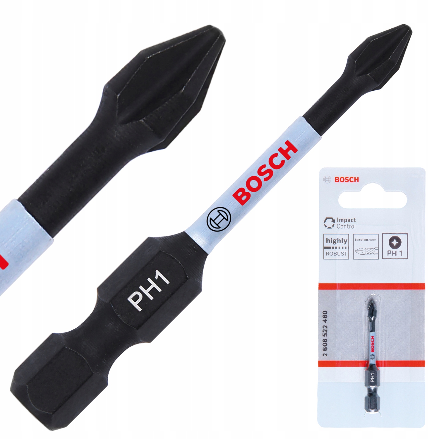 Bit udarowy 50mm PH1 Impact Control 1szt. BOSCH