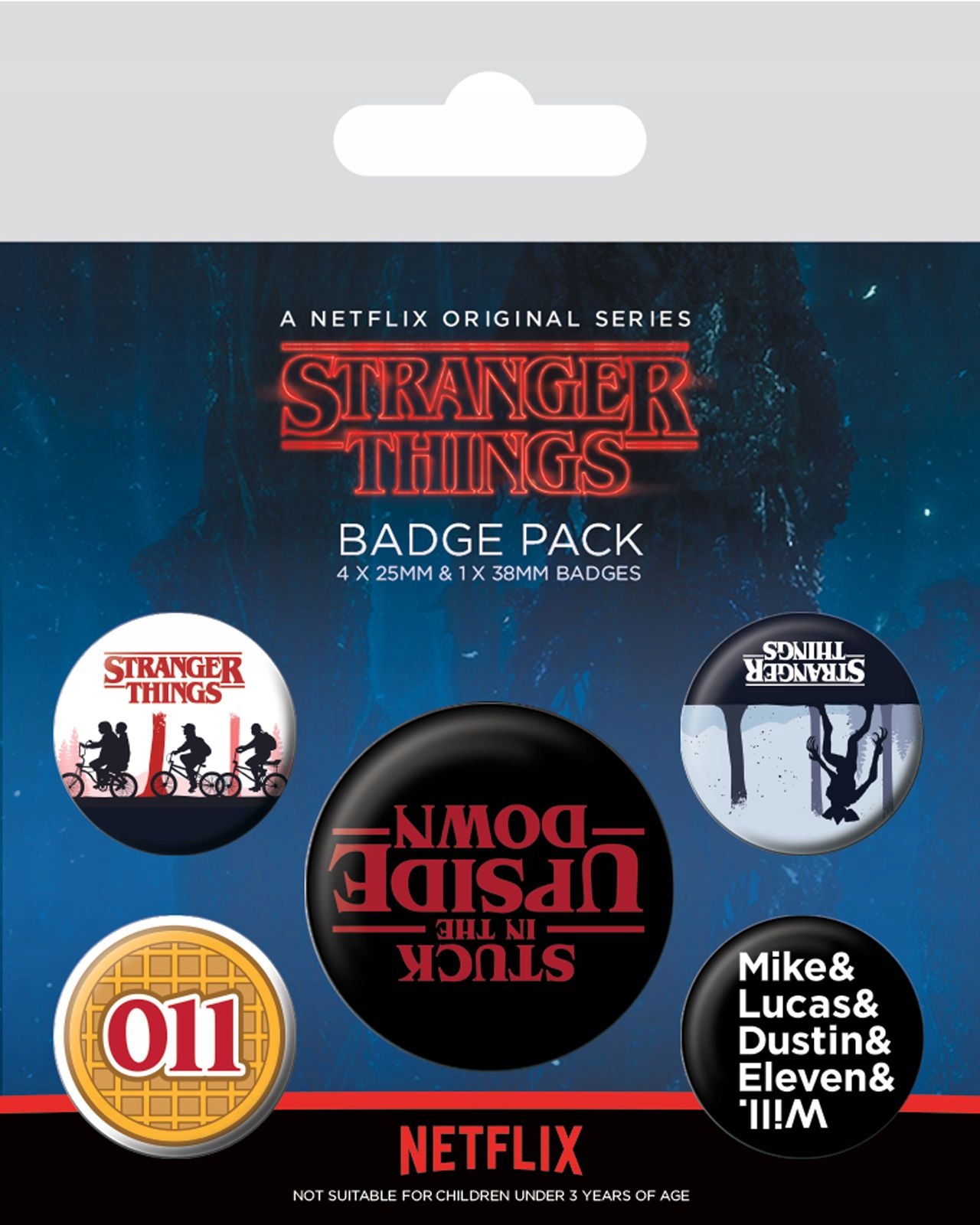 

Przypinki Stranger Things Upside Down zestaw 5 szt