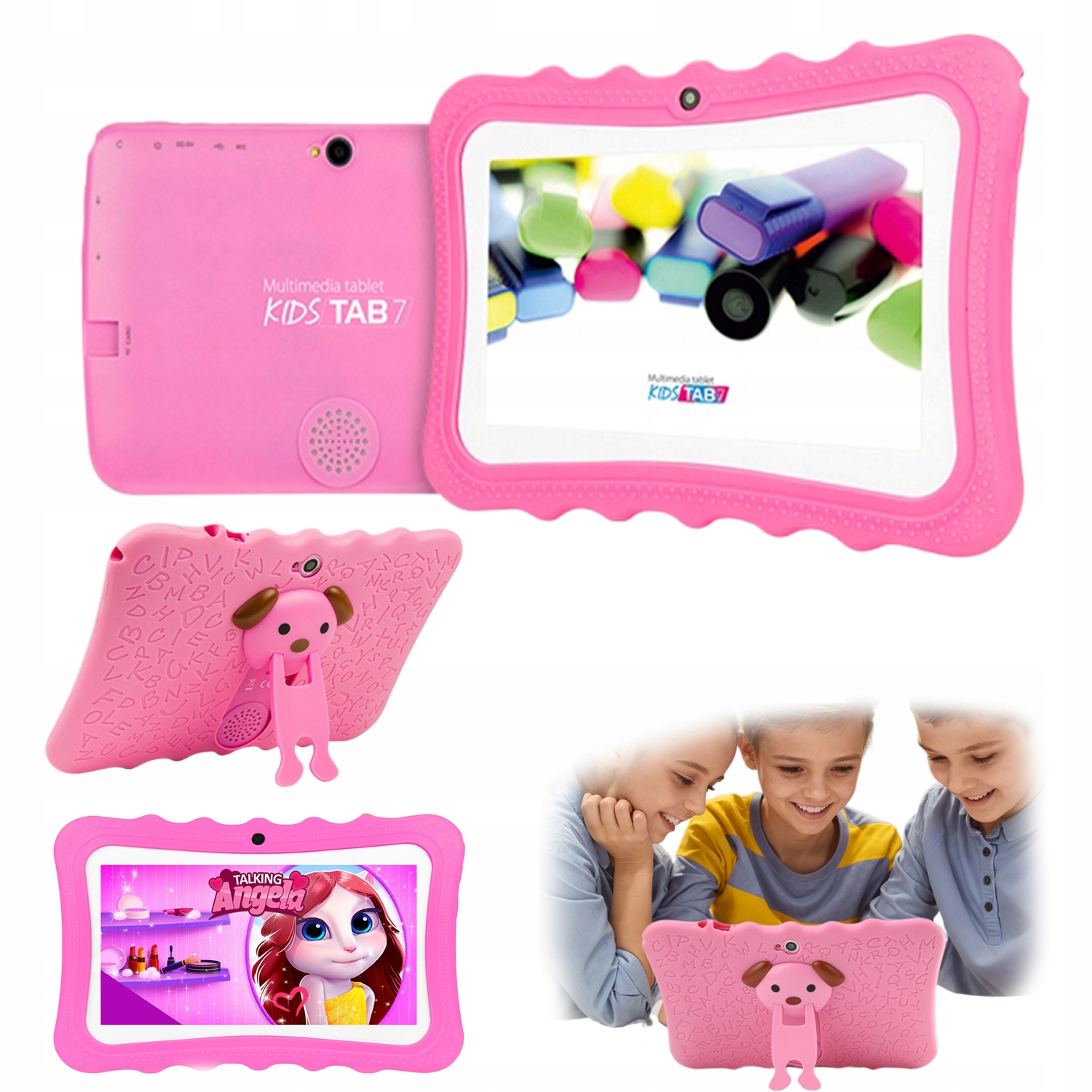 Tablet Pro Děti 7" Vzdělávací Hry Hračky Set Android Wifi 2/32 Gb