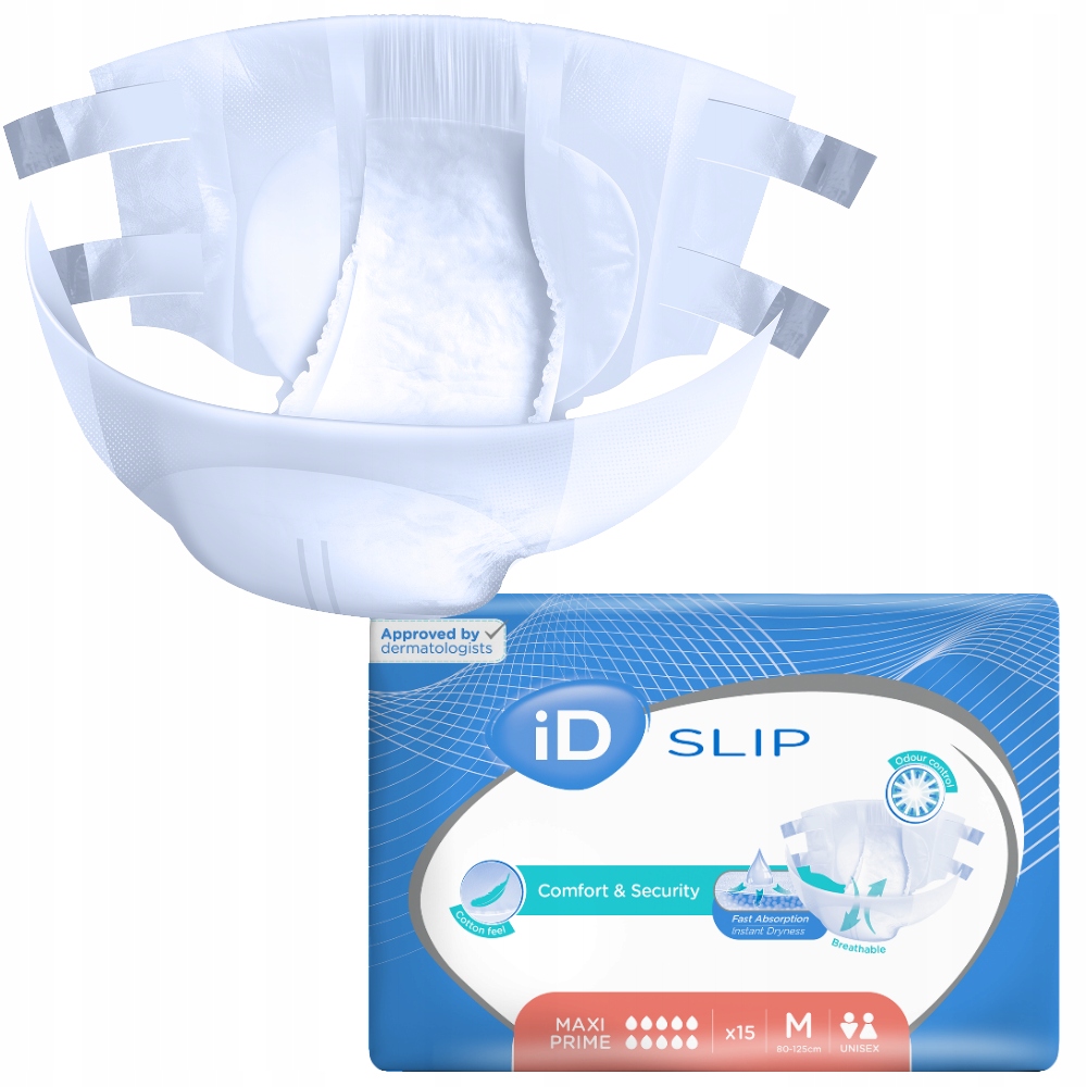 

Pieluchy dla Dorosłych iD Maxi Prime 15 szt. r.M