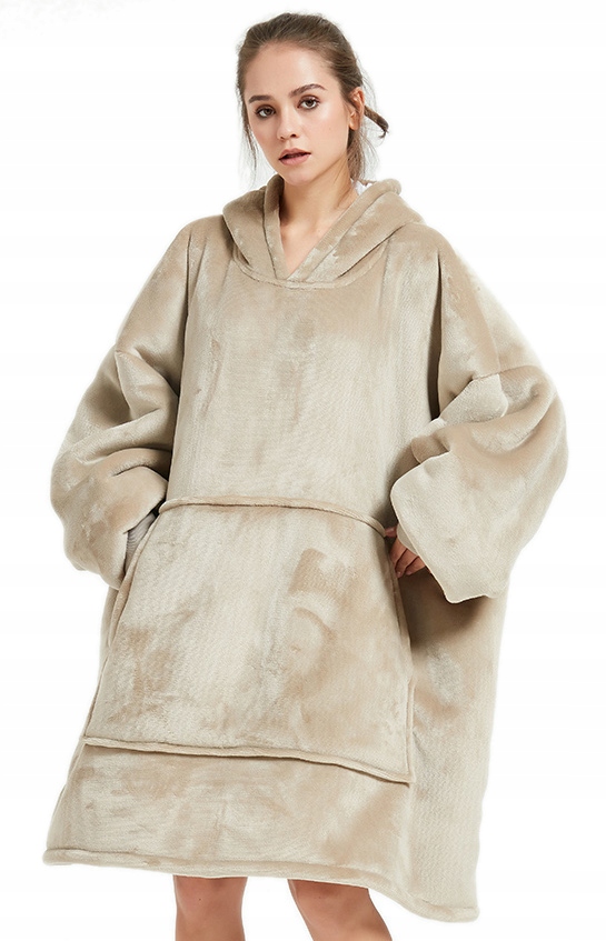 

Bluza Koc Kocobluza Ciepła Oversize 2w1 Khaki