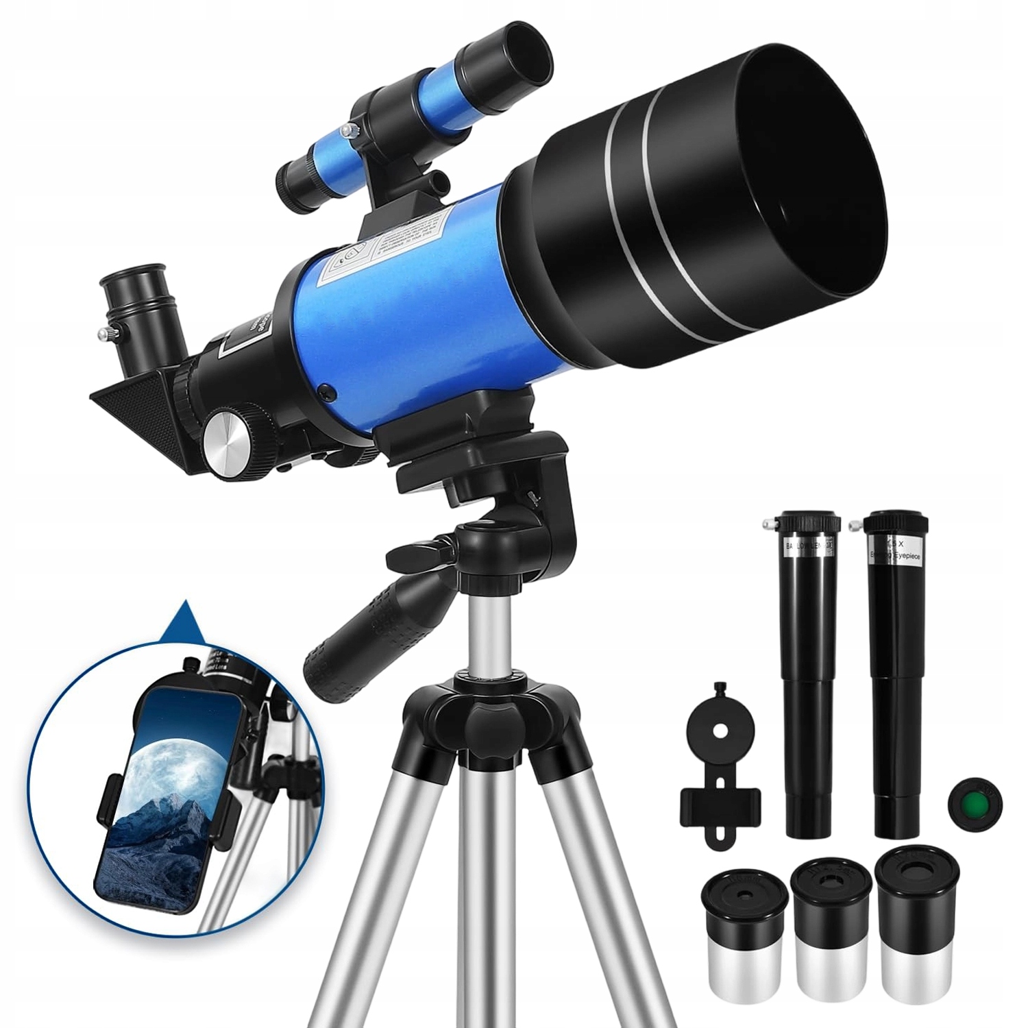 Teleskop pro děti, Apertura 70 mm, Astronomický dalekohled se stativem