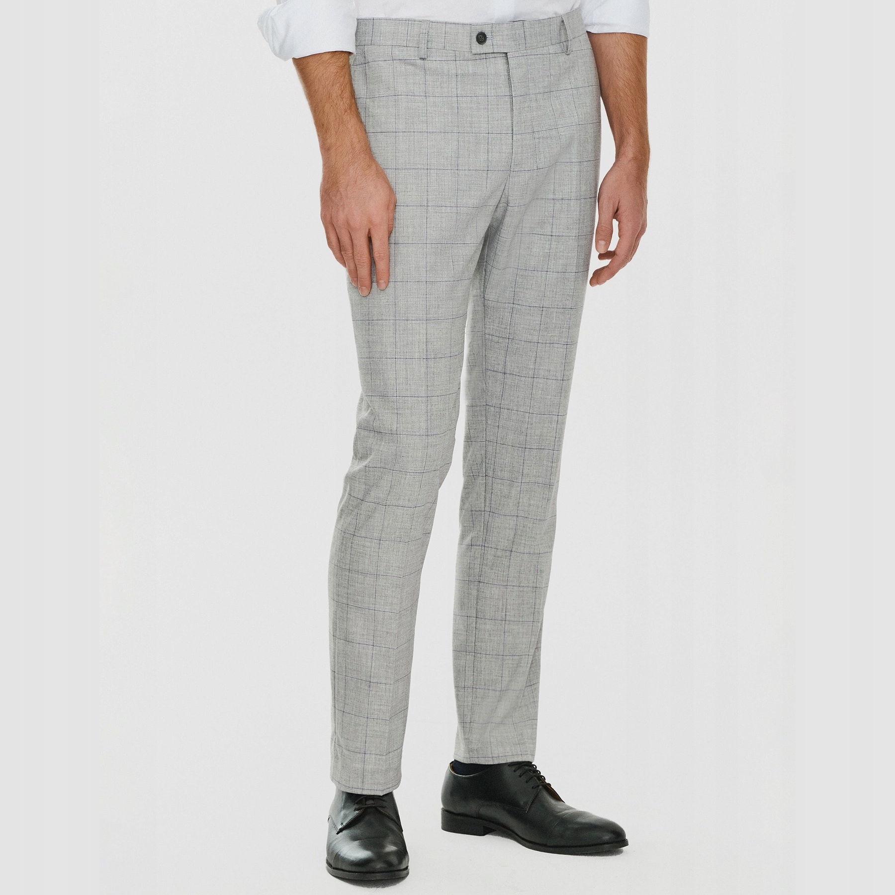 Šedé kostkované oblekové kalhoty Pako Lorente 182/108