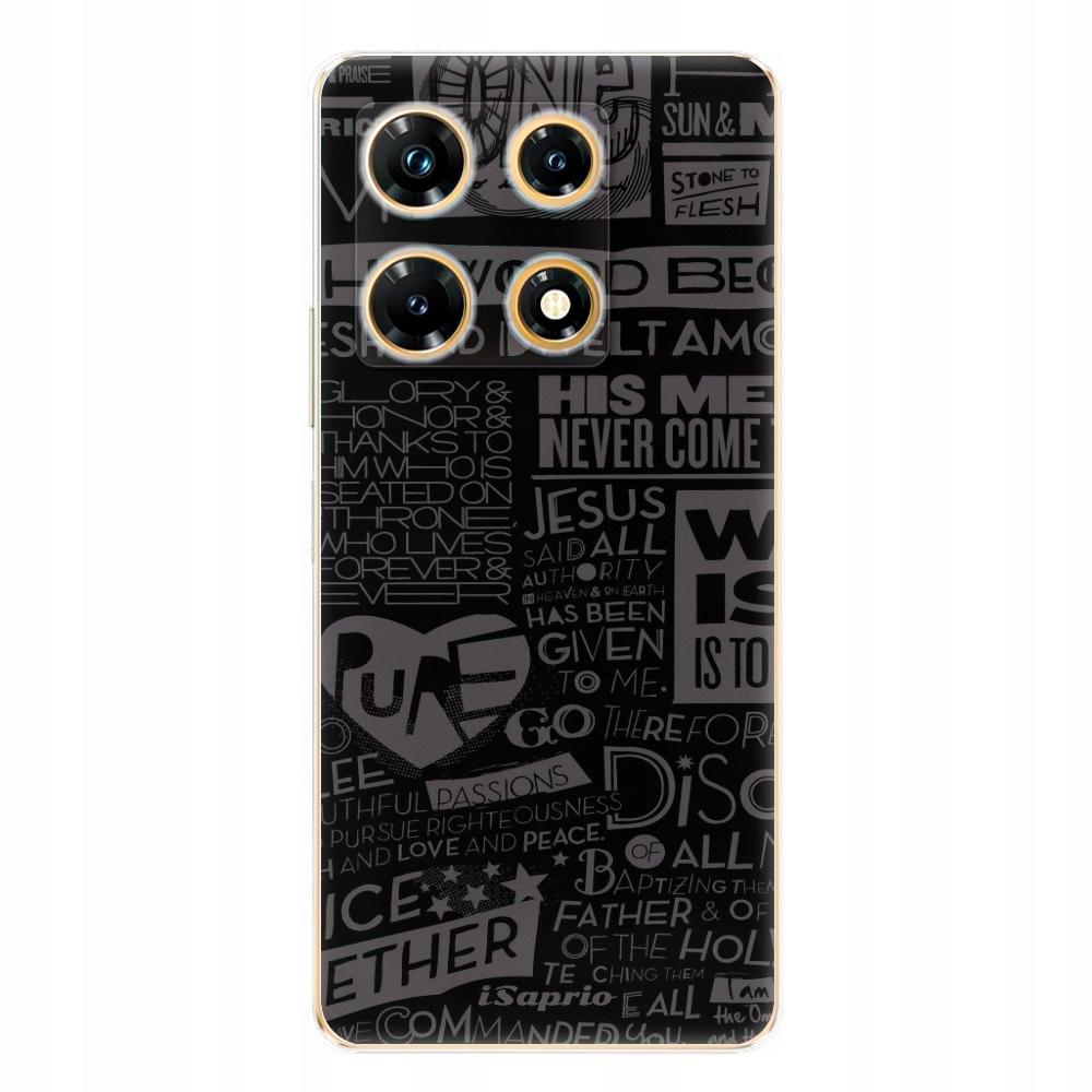 Silikonowe etui iSaprio Text 01 do Infinix Note 30 Pro
