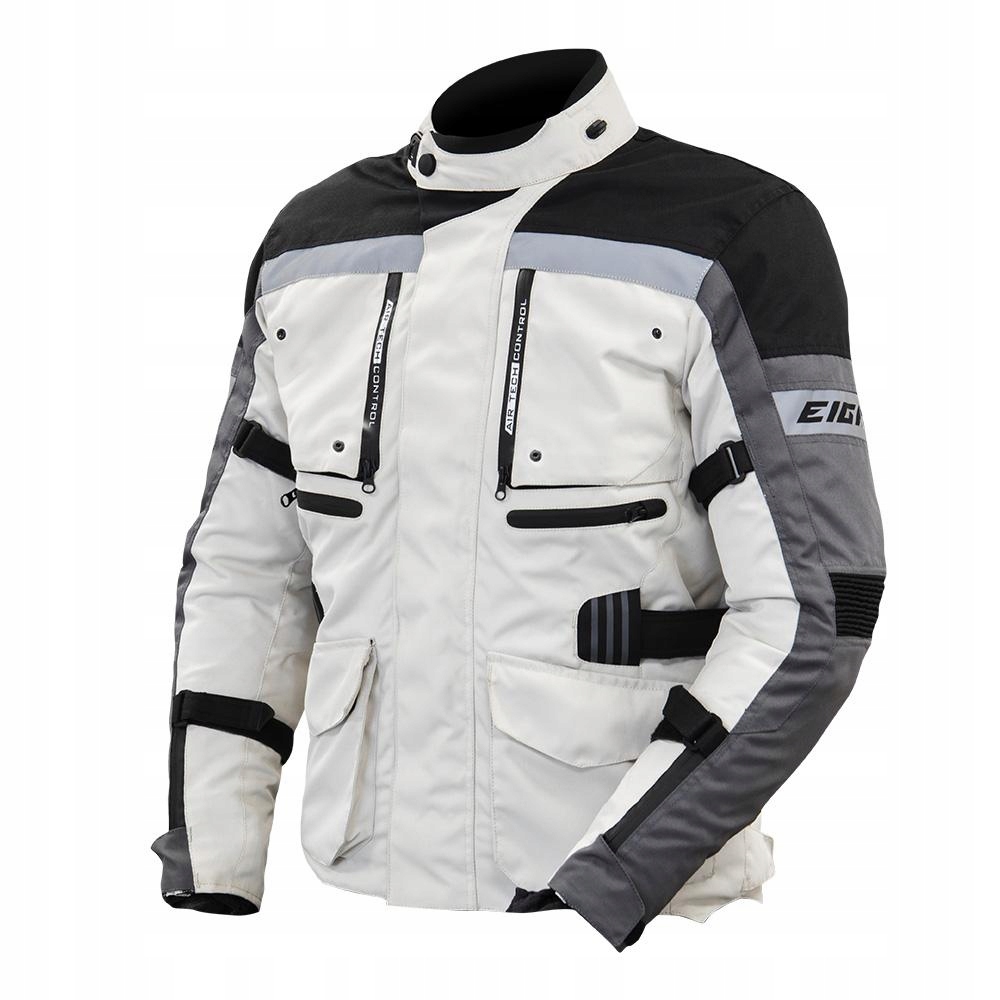Kurtka motocyklowa Eight Trekk jasnoszaro/czarna roz. M
