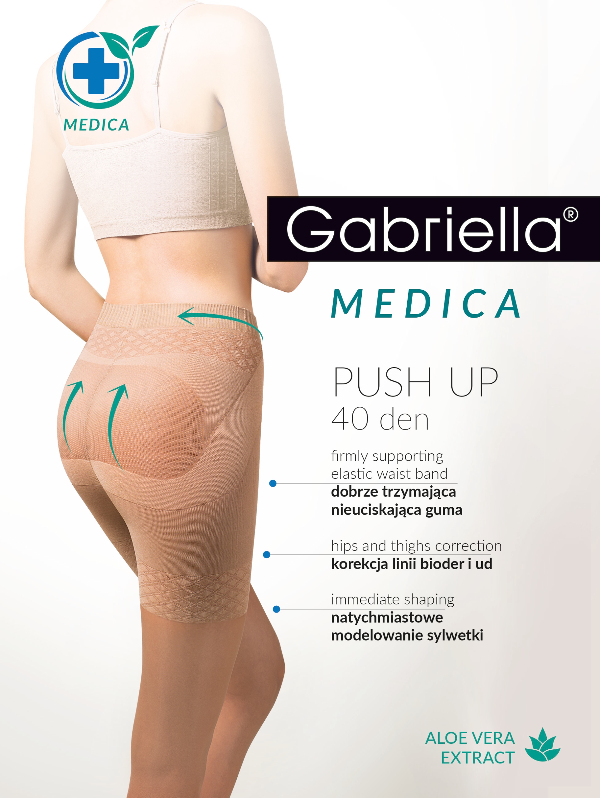 

Gabriella Medica Push Up 40 Rajstopy 3-M / Beige