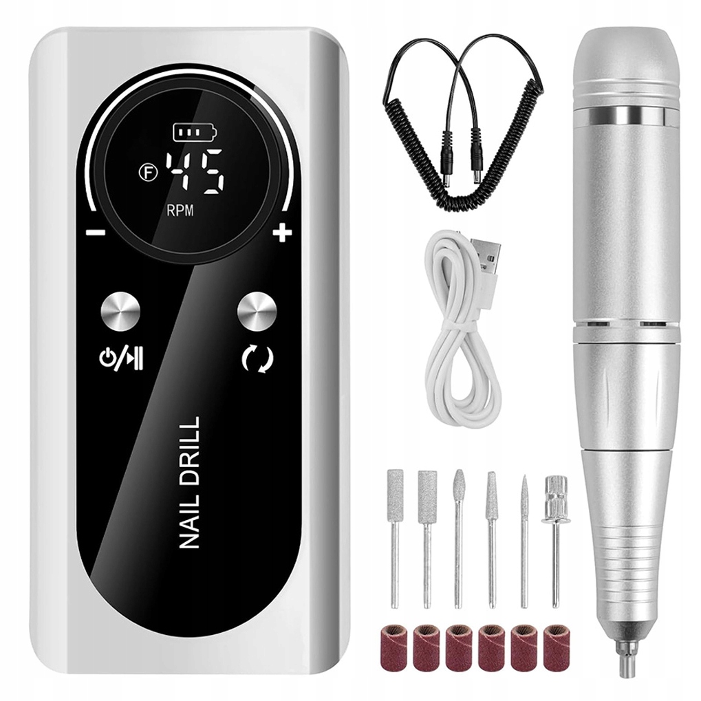 Profesionální bruska na nehty LCD frézy, 45 000 ot/min