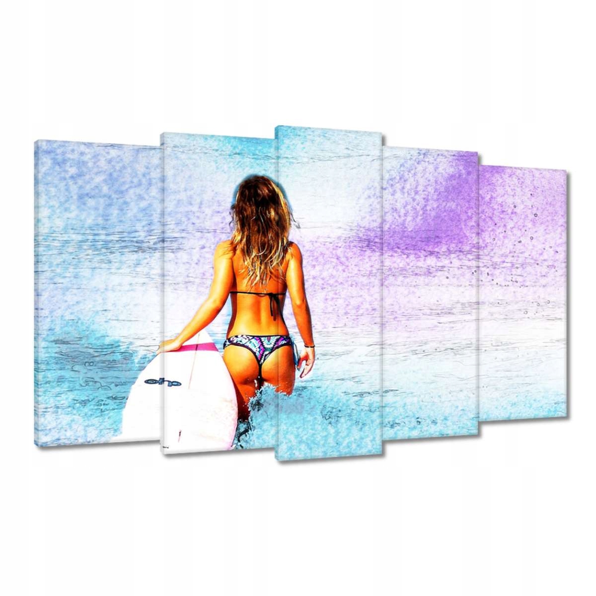 Obrazy 100x60 Surferka