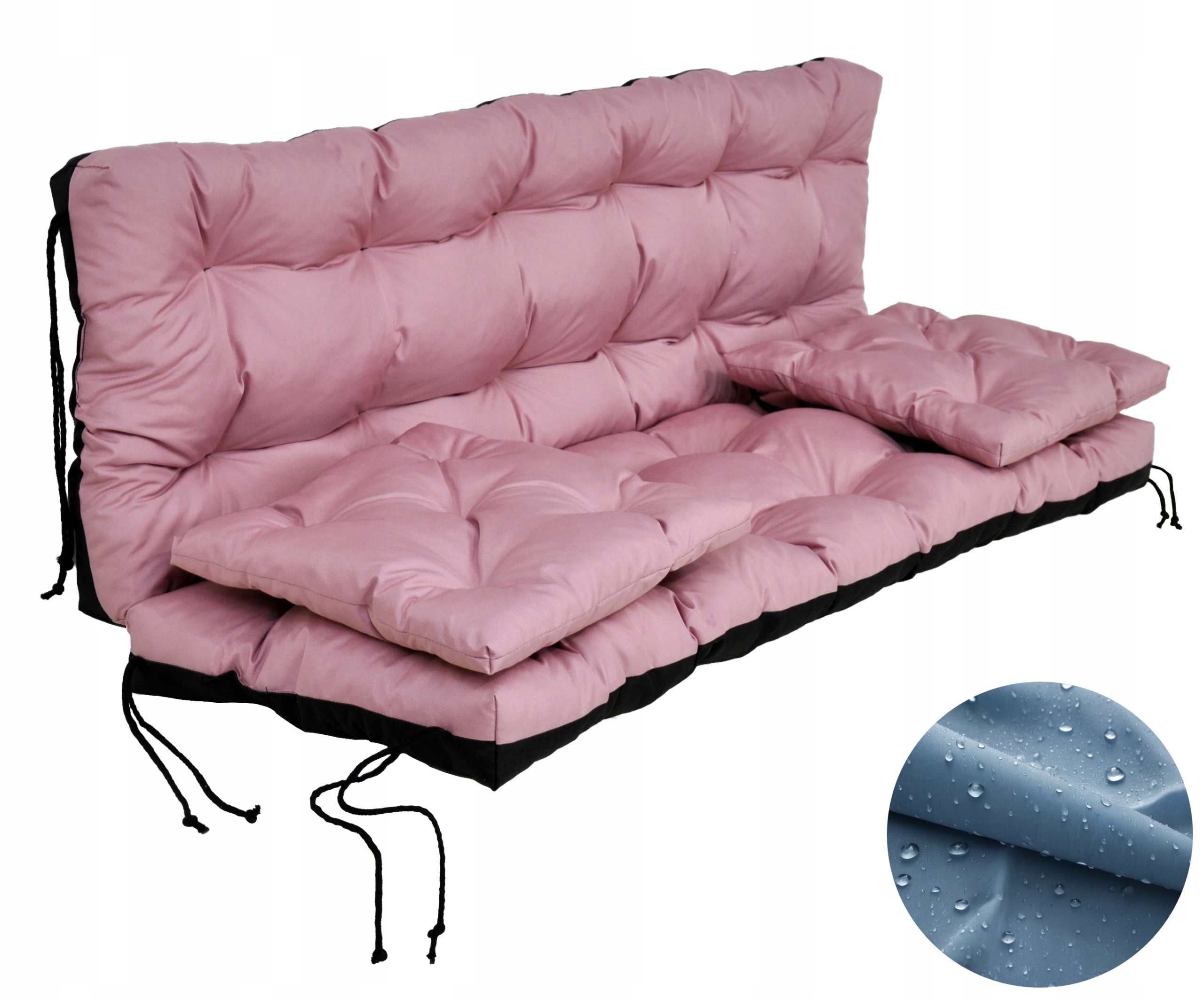 Wodoodporna Poduszka na Huśtawkę na Ławkę Ogrodową 150 cm Poduszki 40x40