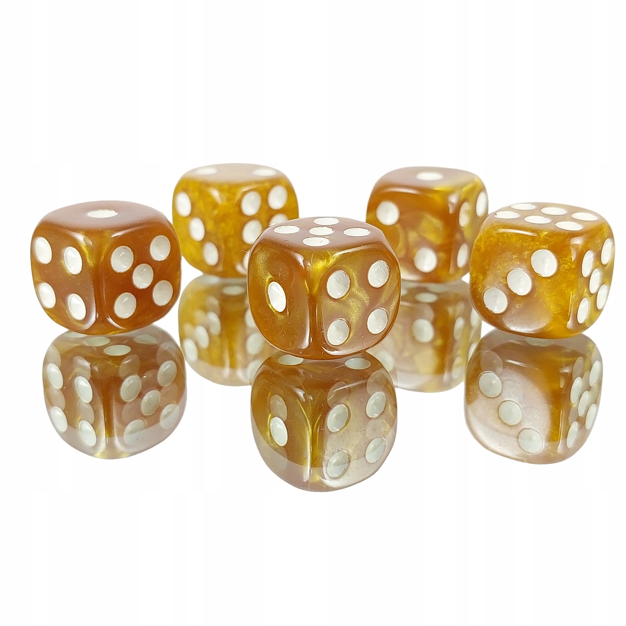 ZESTAW 5 KOSTEK K6 RPG DRZEWCA KOŚĆ SZEŚCIOŚCIENNA 1,1 CM Liczba ścian 6