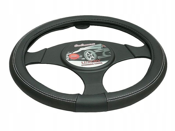 POKROWIEC KIEROWNICY 37-39.5CM CZARNY