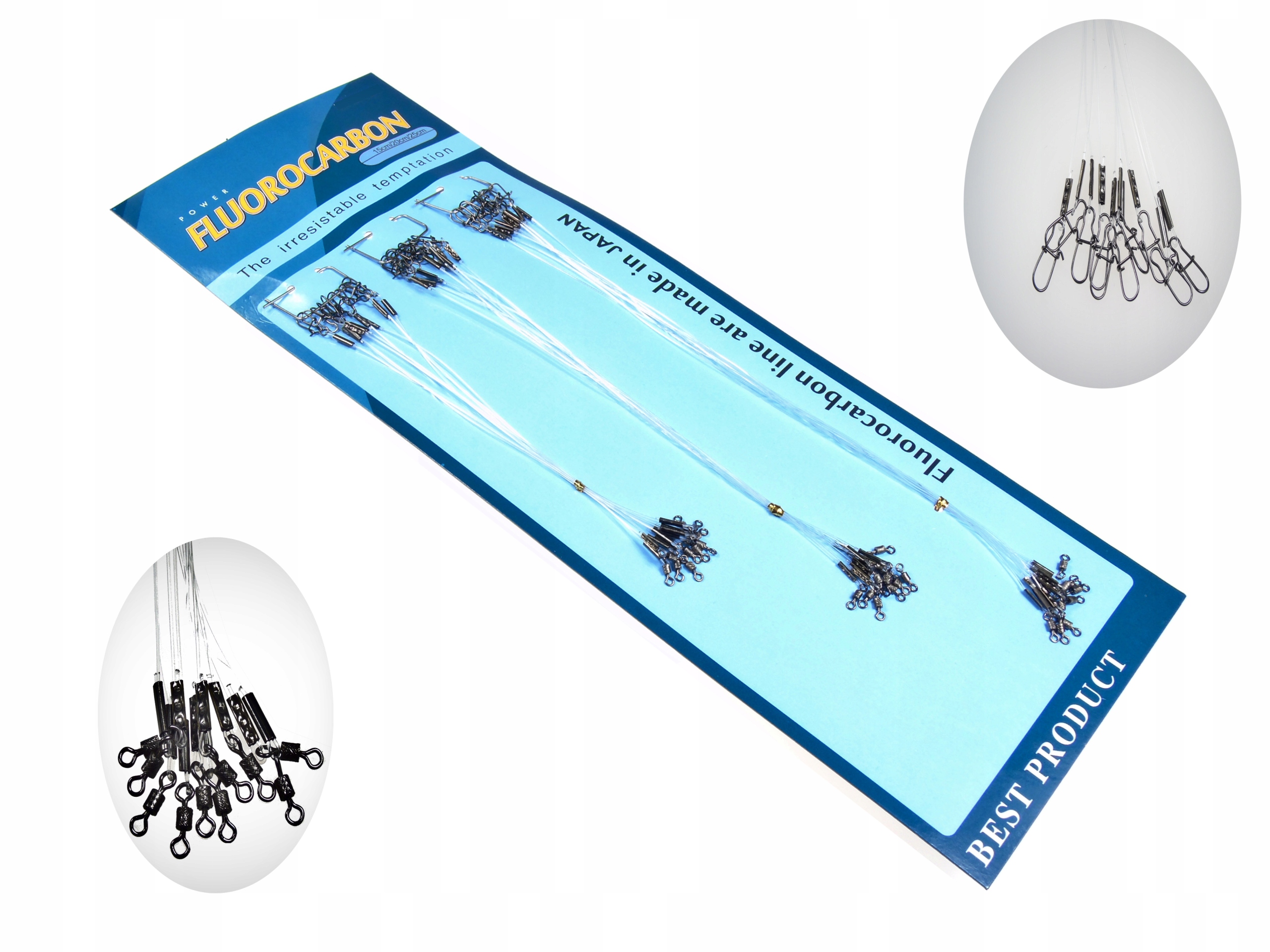 PRZYPONY FLUOROCARBONOWE 30szt JAPAN