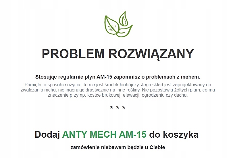 ANTYMECH AM-15 zwalczanie mchu 20L HIT Opakowanie produktu kanister