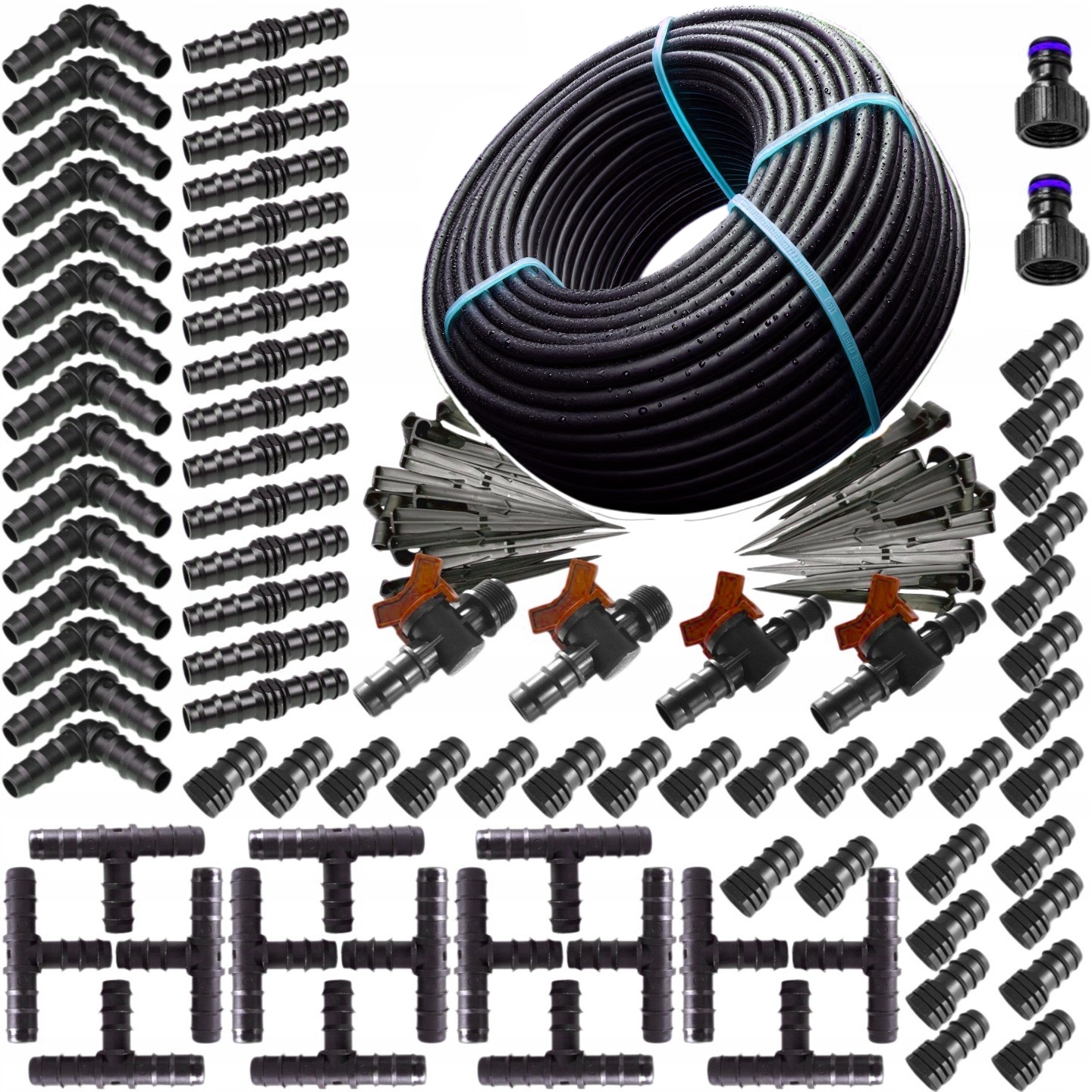 Premium Linia Kroplująca 100m Nawodnienie Kroplekowe Wąż Pocący SET4 100