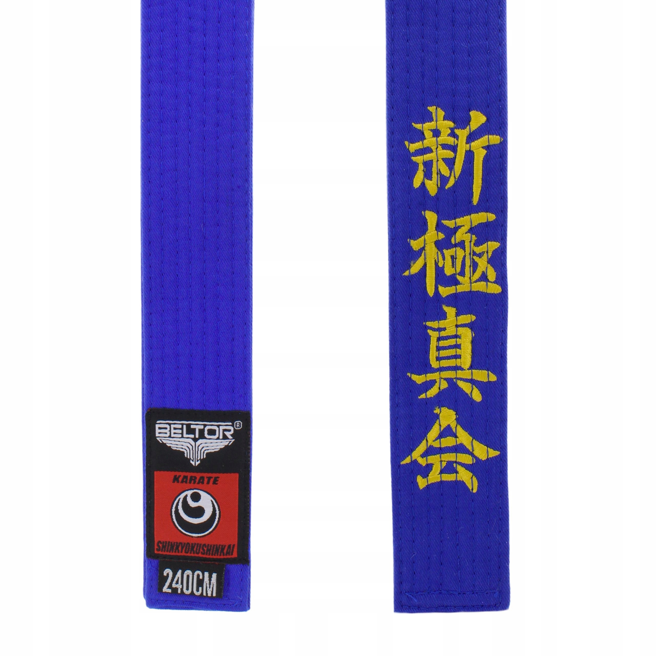 Beltor Niebieski Pas Karate Shinkyokushinkai Z Haftem Do Karategi 240 cm