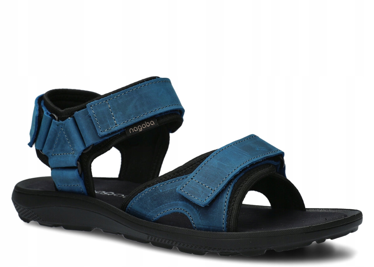 Pánské Kožené Sandály Kobaltové Nagaba 267 Pohodlné, Polské 41
