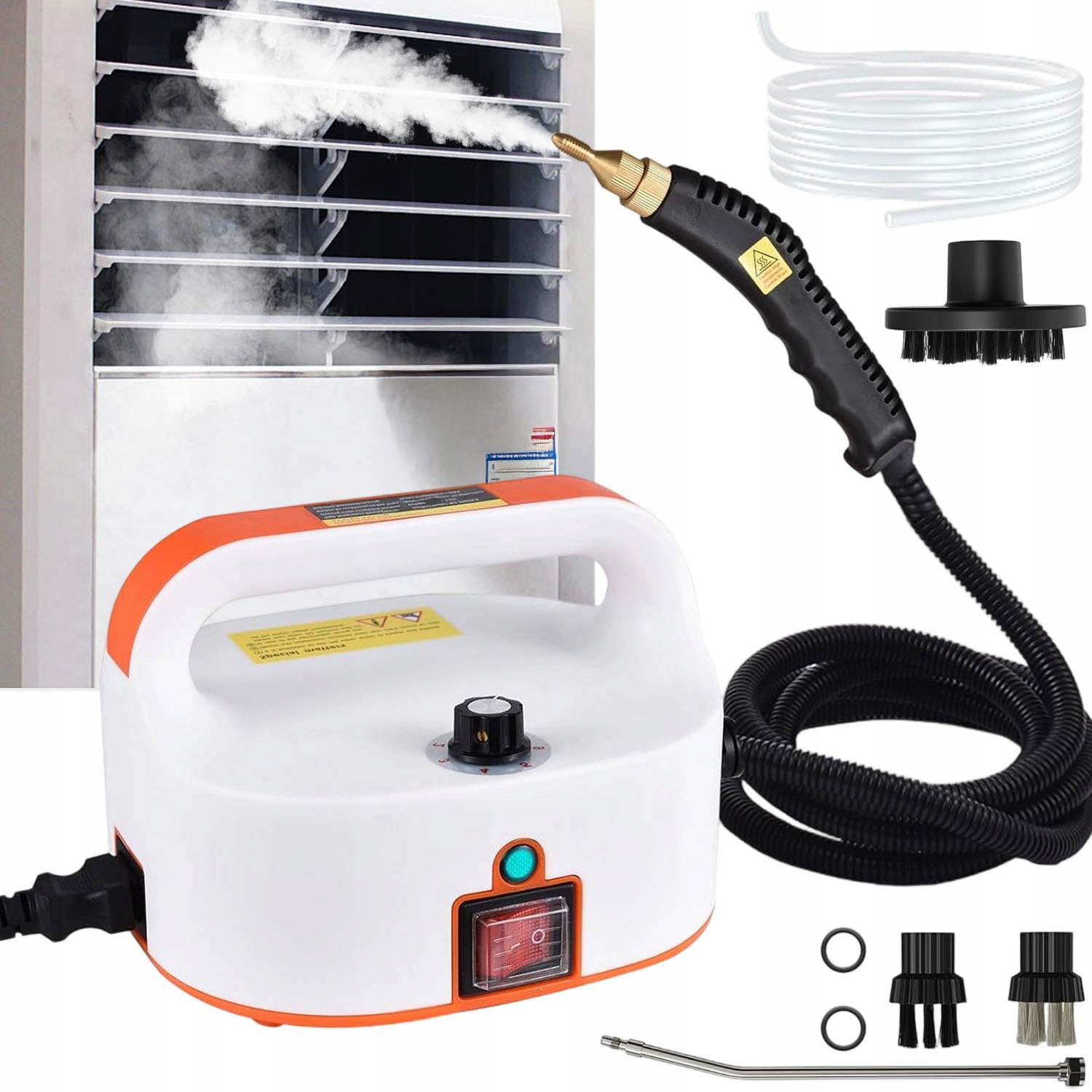 Parní čistič 105°C 6 úrovní Parní čištění dlaždic koberců se 7 doplňky