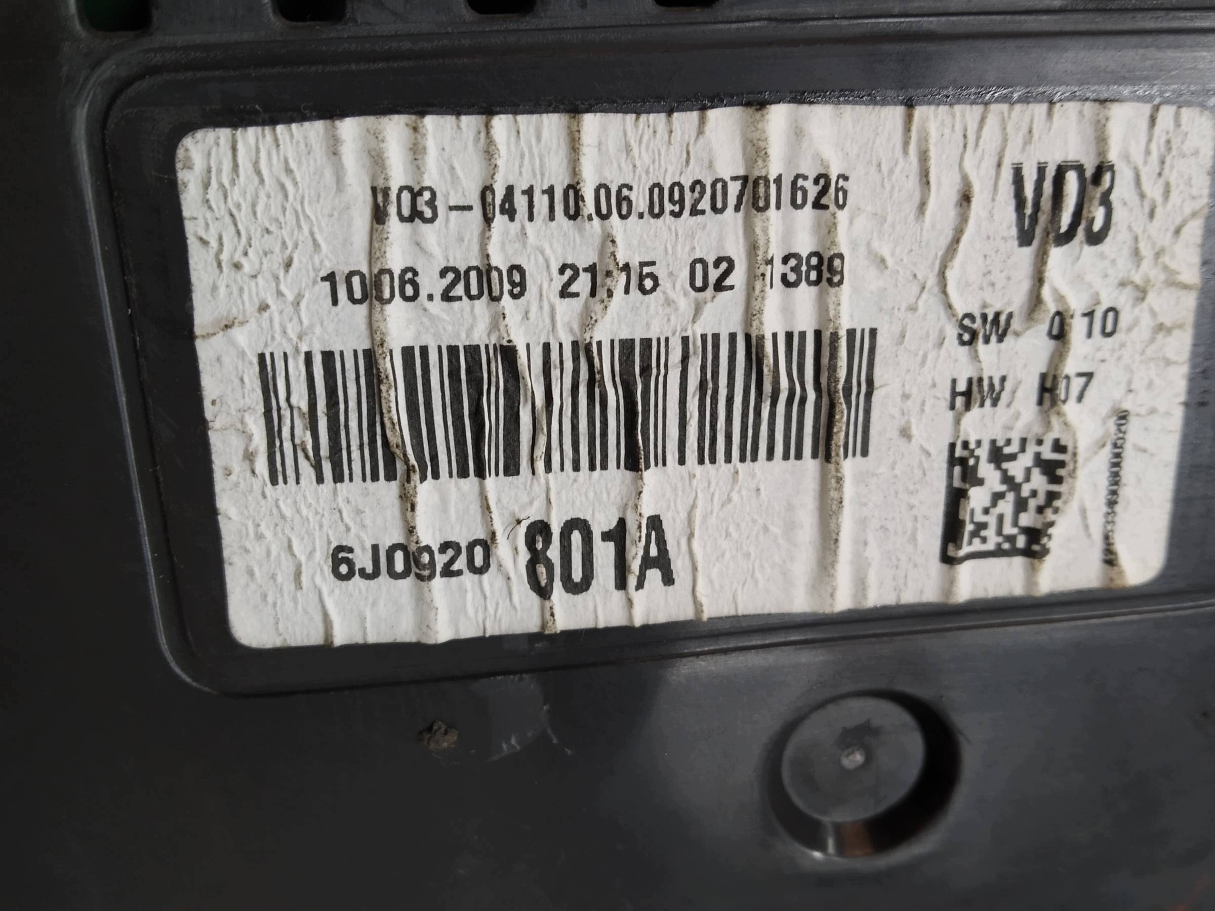 dials 6J0920801A 1.4 TDI Seat Ibiza IV (2008- )