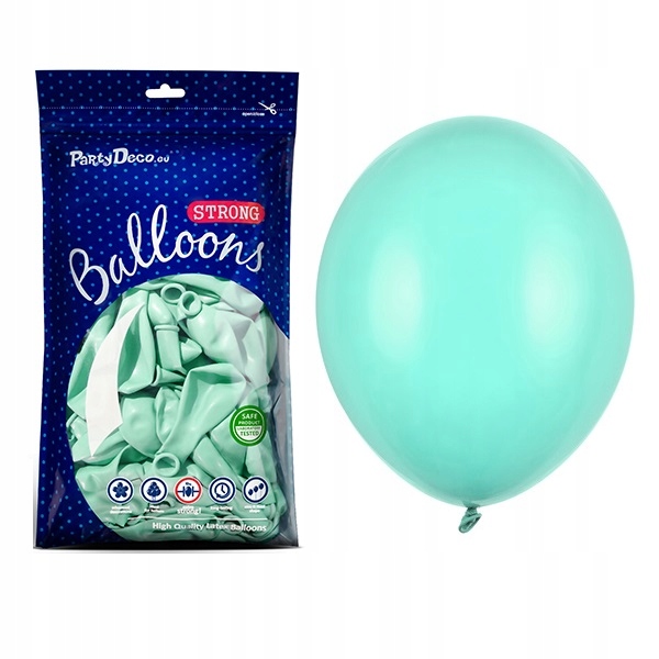 

J. miętowe balony na Wesele pastelowe 23cm 100szt