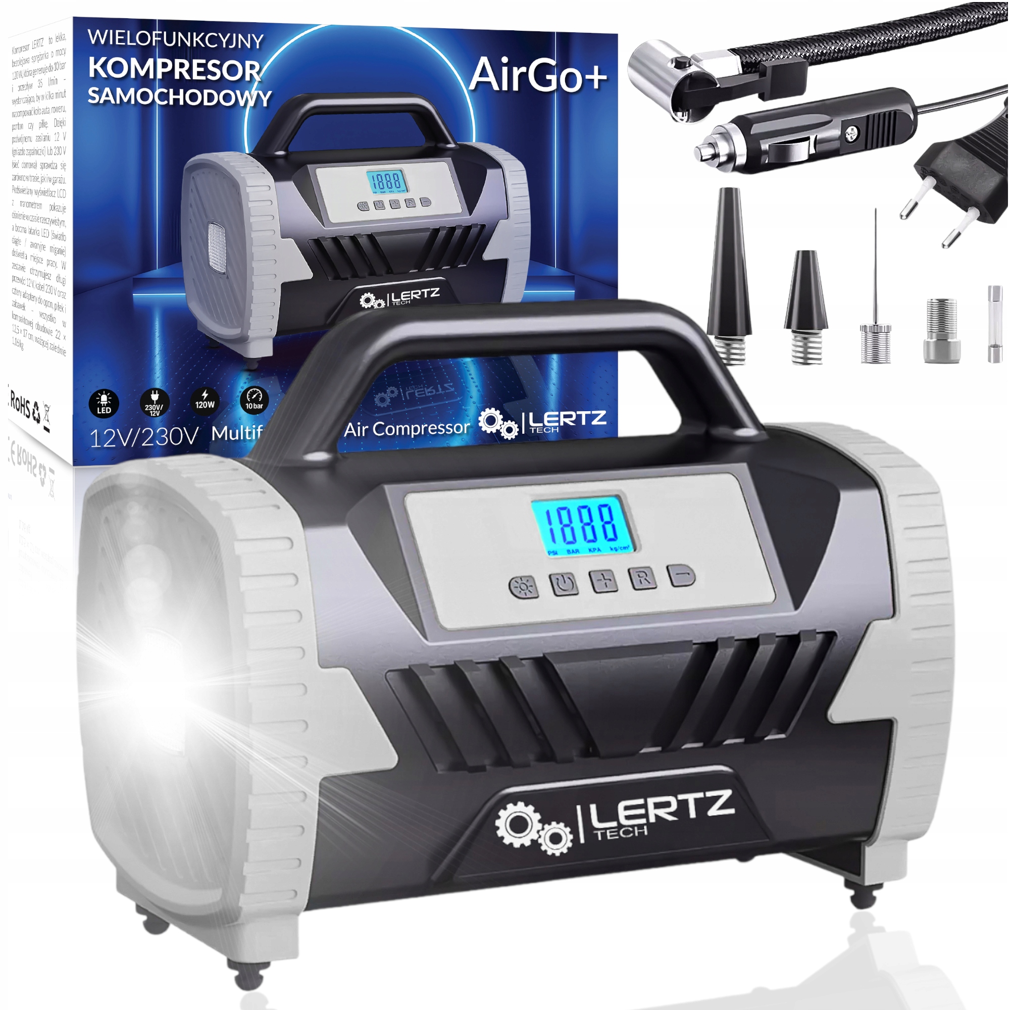 Автомобильный компрессор Lertz LERTZ6788 120 Вт