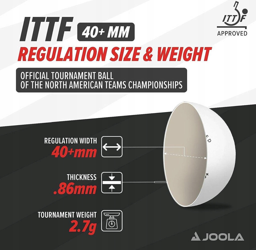 PIŁECZKI DO TENISA STOŁOWEGO JOOLA PRIME 6SZT BIAŁA Kod producenta 46