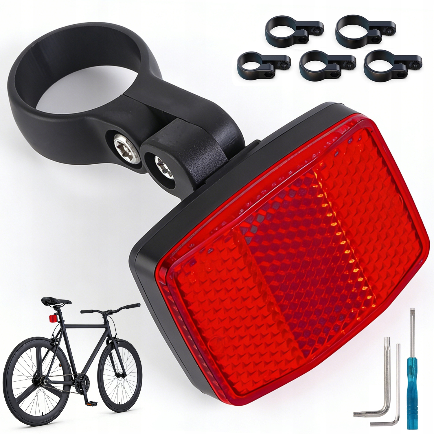 Uchwyt Odblasku Rowerowego Do Sztycy 22.2-31.8MM Antykradzieżowy
