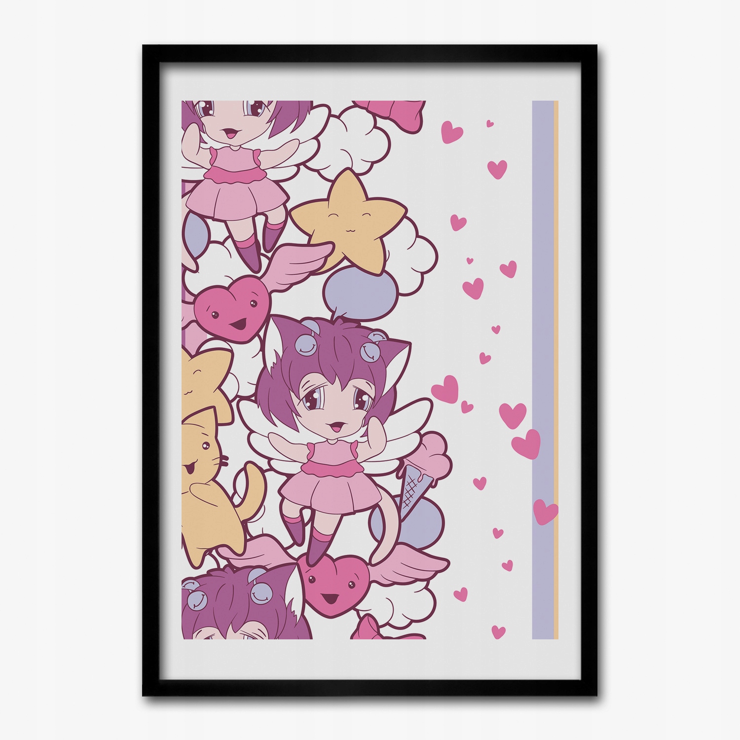 Obraz v rámu na zeď Hračky kawaii 70x100 cm