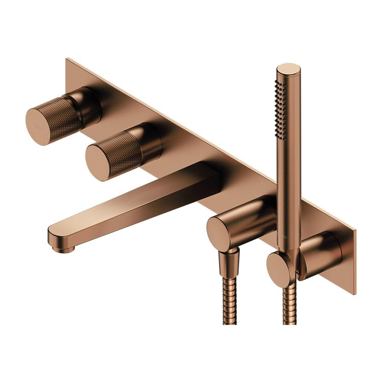 Podomietková vaňová batéria Omnires Contour brúsená meď CT8037/1CPB